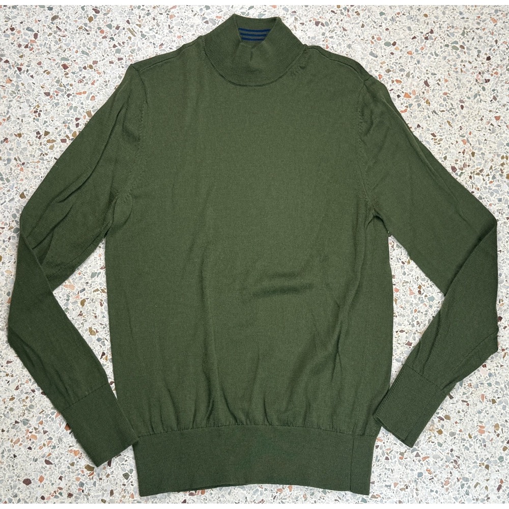 Bonobos Men's High Neck Green Long Sleeve Sweater‎ Size Small